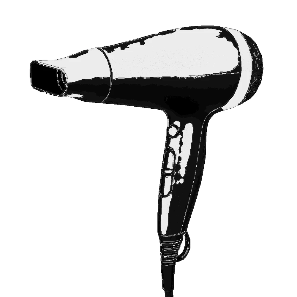 SVG Manual Pro hair dryer illustration for compact appliance documentation.