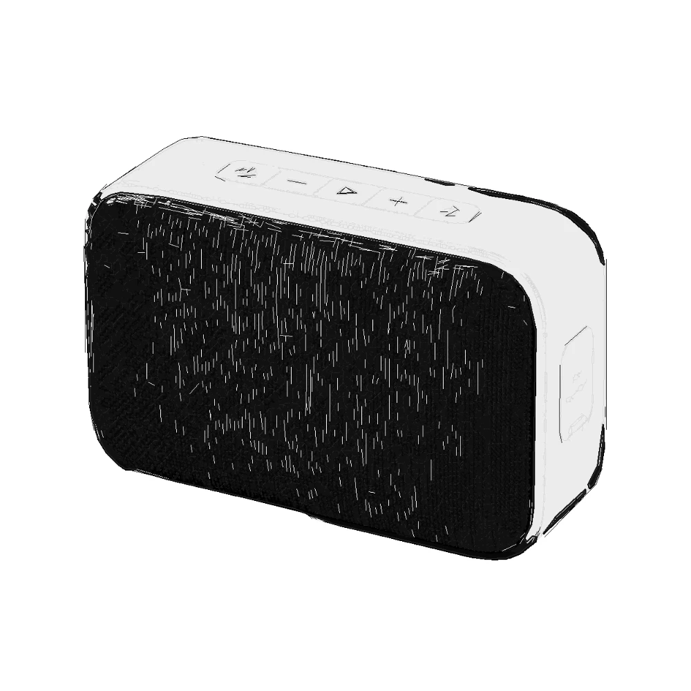SVG Manual Pro speaker illustration with controlled monochrome product depth.