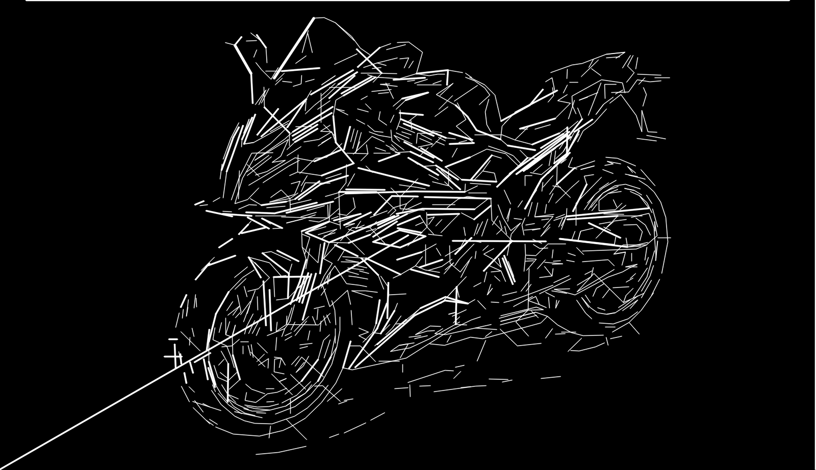 Technical drawing output with standard curves disabled to show raw line detection