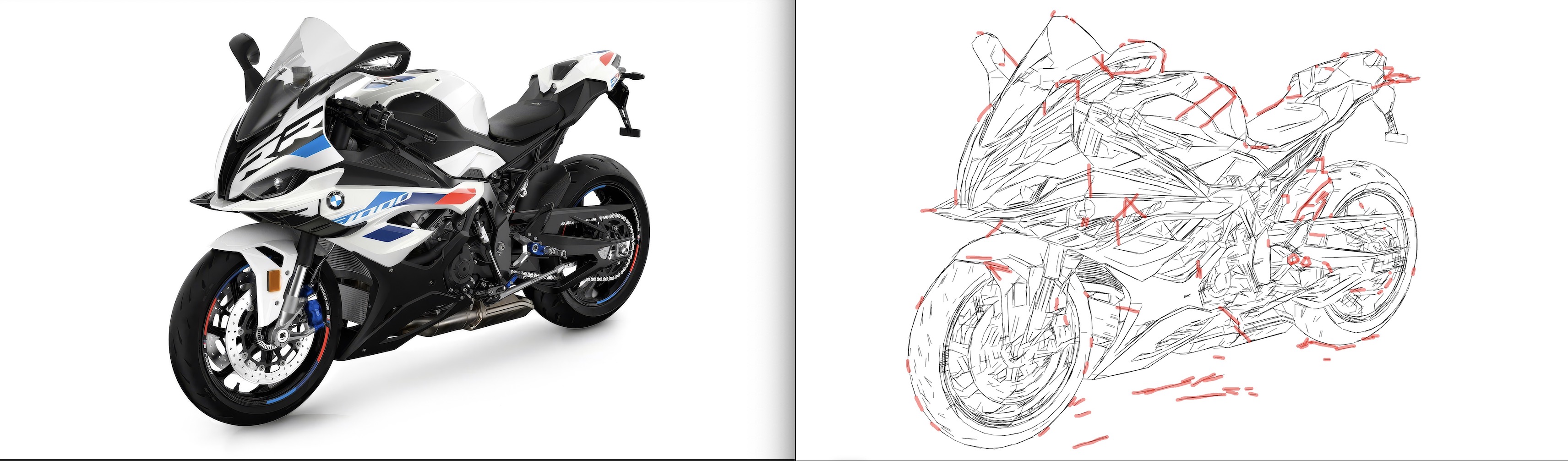 Before-and-after comparison of the photo-to-SVG vectorization pipeline